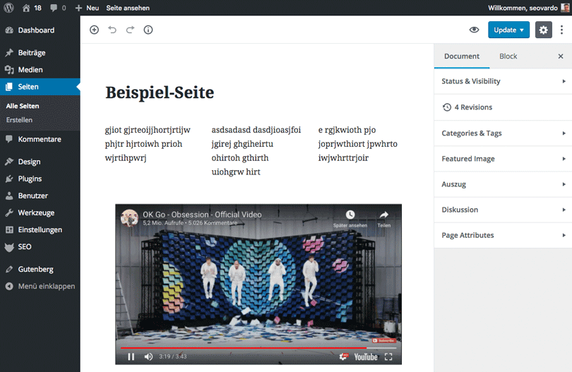 WordPress Gutenberg Editor